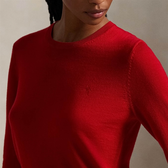 Polo Ralph Lauren Wool Crewneck Jumper, Rød